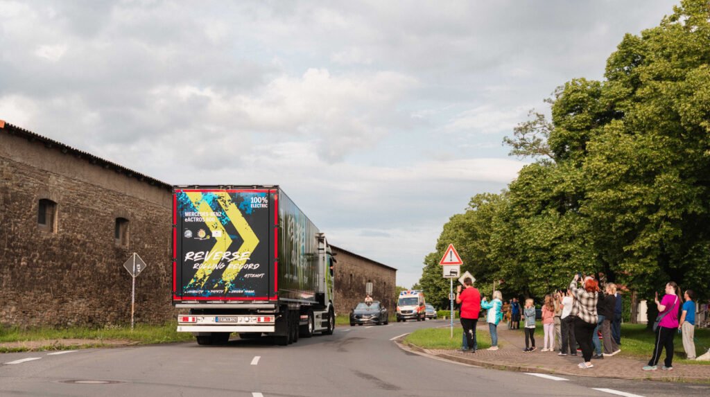 Mercedes Electric Semi Truck Delivers Backwards Load To Break New World Record