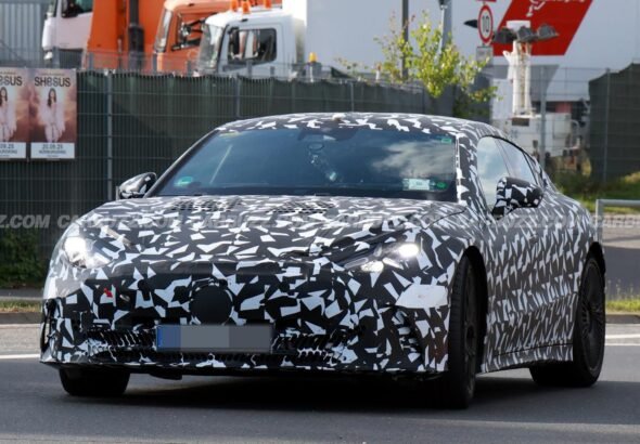 Mercedes-AMG GT Prototype Spotted With A Hood Full Of Holes