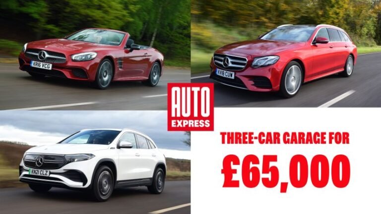 Three-car garage: Mercedes E-Class Estate, SL and EQA for under £65k