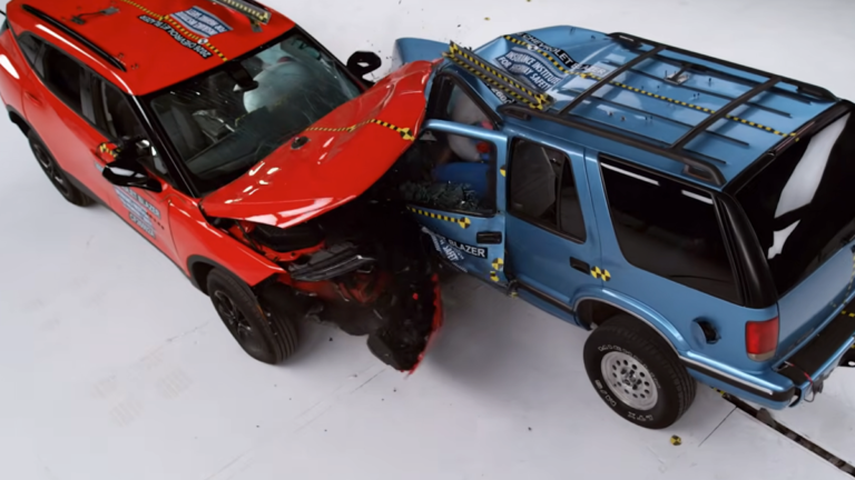A 1996 Chevy Blazer Crash Test Shows How Far SUV Safety Has Come