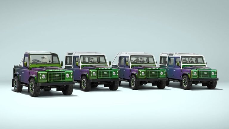 Four new Land Rover Defender Classic V8s with wild colour-changing paint go to one customer