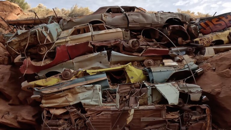 Why There's A Wall Of Junk Cars In A Utah Canyon