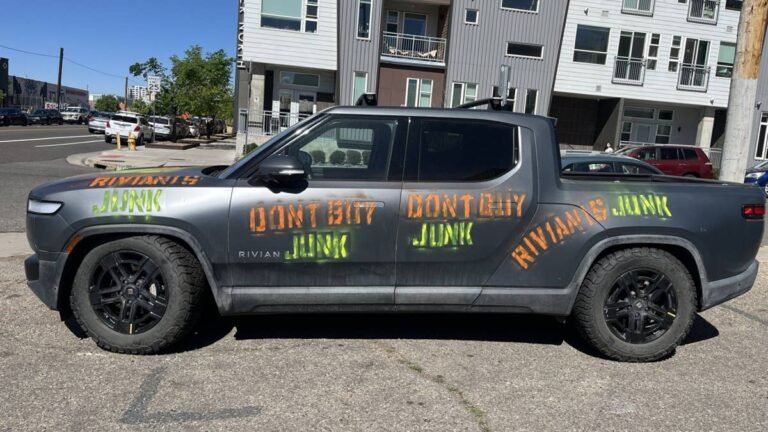 Rivian Owner Spray Paints R1T And Launches “Rivian Is Junk” Website