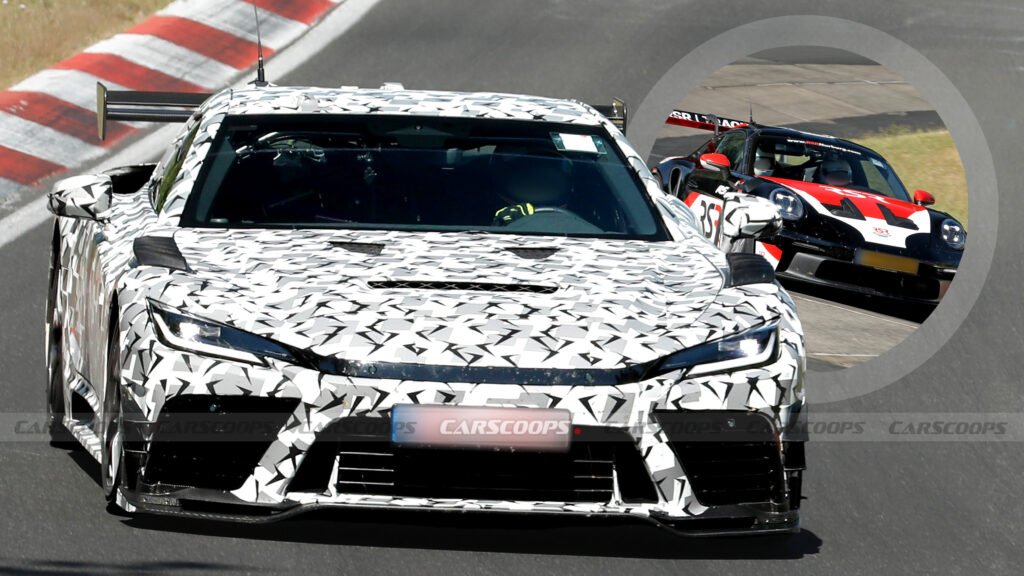Hardcore Toyota GR GT Spied Chasing Down A Porsche 911 GT3 RS