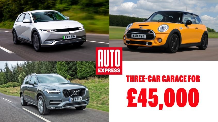Three-car garage: used Volvo XC90, MINI Cooper S and Hyundai Ioniq 5 for £45k