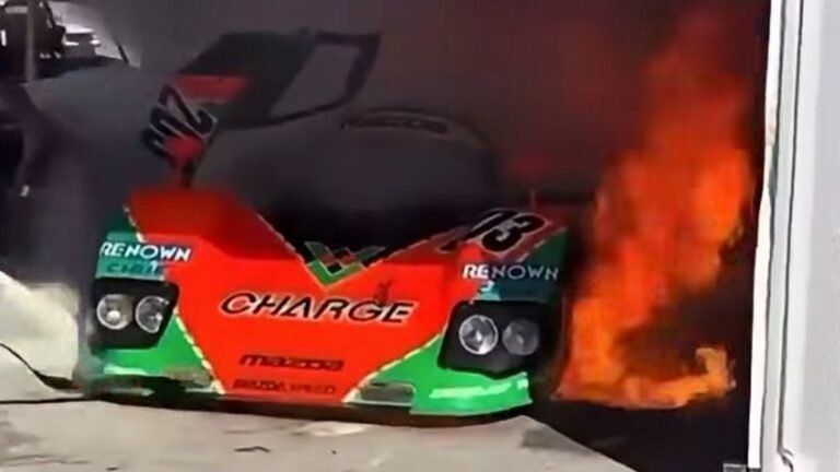 Video: Rotary-Powered Mazda Race Car Goes Up In Flames During Monterey Car Week