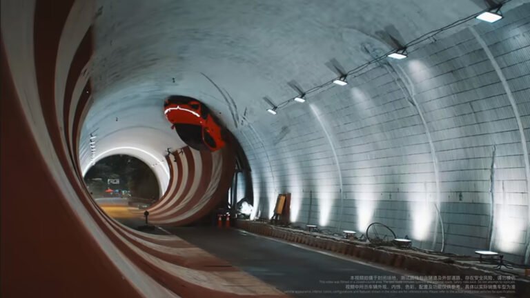 Watch A Chinese Voyah EV Successfully Send It Through A Tunnel Loop Like In Schumacher's Mercedes SLS Ad