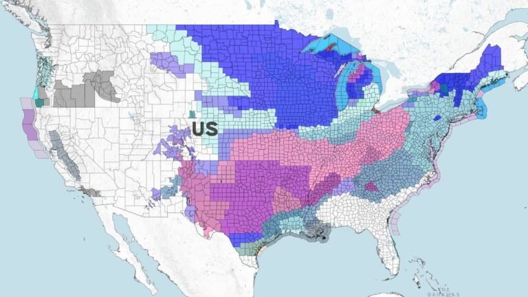 Winter Snow Map Shows Where America Could Get Hit Hardest This Winter
