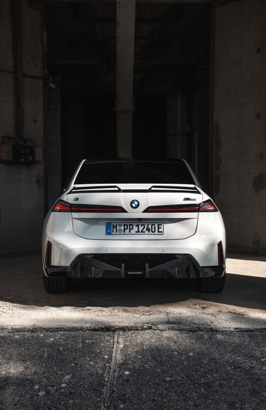 BMW i3 M60 And M350 Get M Performance Parts With Carbon Spoilers, Diffusers, And Red Tow Straps