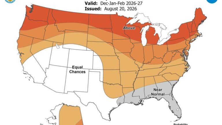 NOAA Map Shows Coldest States This Winter
