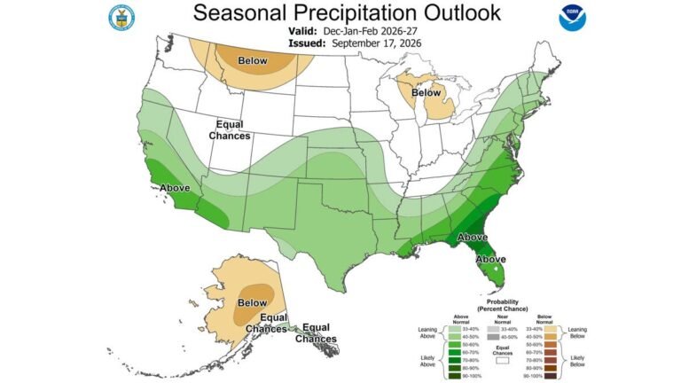 New Map Shows Where This Winter's Heavy Snow Is Shifting As El Niño Strengthens