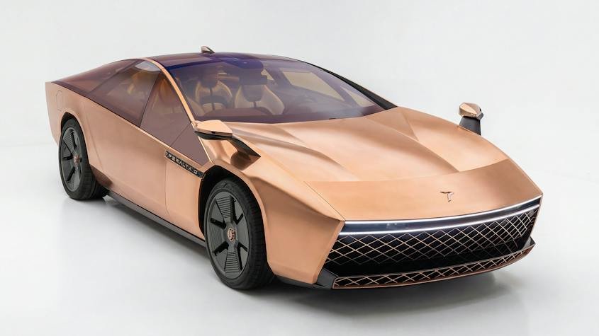 Futuristic GFG Style Peralta D is a Maserati GranTurismo with a copper body