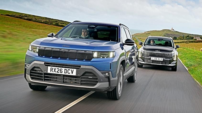 Kia Sportage vs Jeep Compass: family SUV hybrids face-off