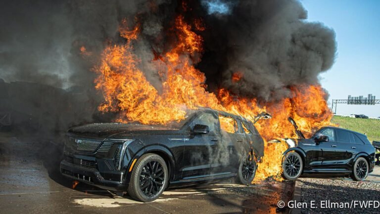 Several Cadillac Escalade IQs Destroyed In EV-Fueled Fire That Lasted 18 Hours