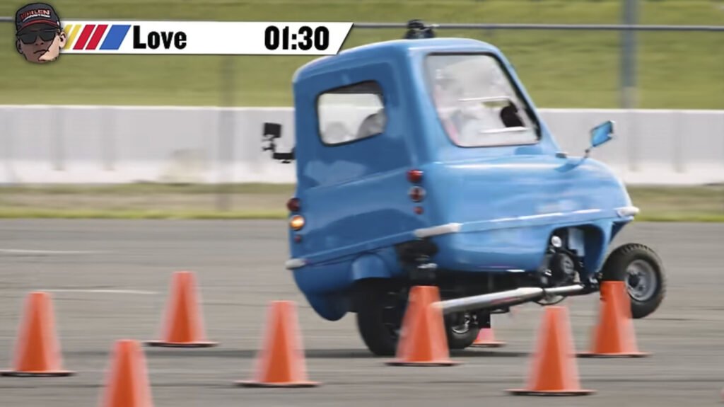 Watch NASCAR's Young Drivers Put A Tiny Peel P50 Through Its Unstable Paces